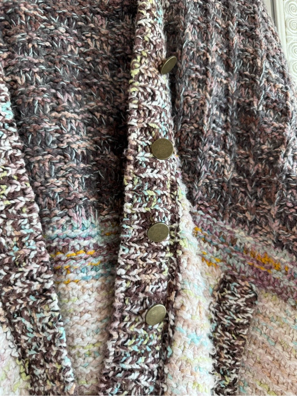 Free People Gorgeous Cozy Isabella MoonBeam Chunky Cardigan